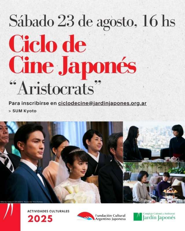 Ciclo de Cine Japonés “Aristocrats” | 01 de Agosto 2025