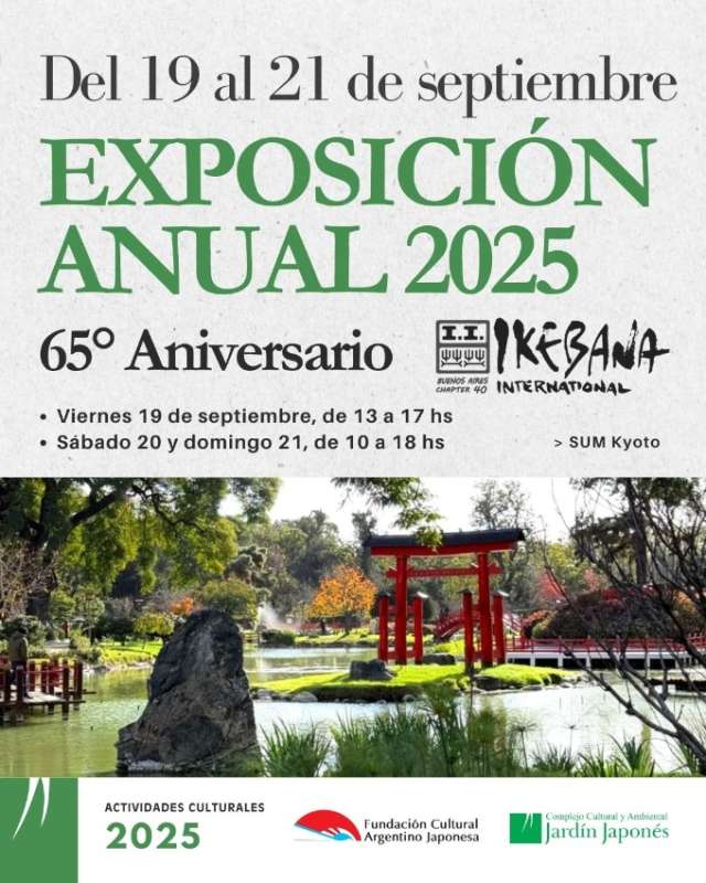 EXPOSICIÓN ANUAL 2025 - IKEBANA INTERNACIONAL - 65° Aniversario | 29 de Agosto 2025