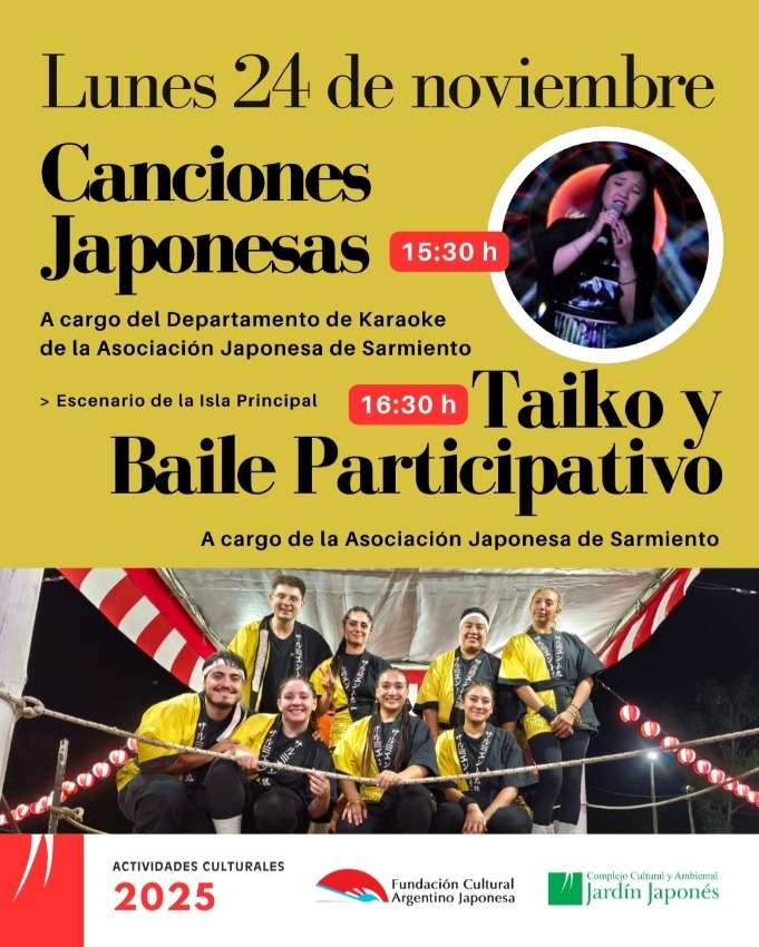 Canciones Japonesas, Taiko y Baile Participativo | Lunes 24 de noviembre, 15:30 h