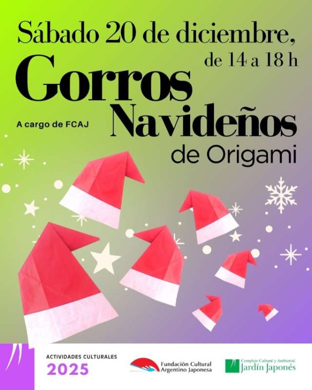 Gorros Navideños de Origami | 28 de Noviembre 2025